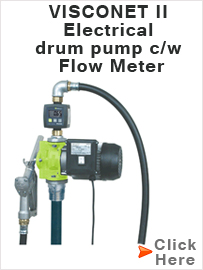 VISCONET II Electrical drum pump c/w Flow Meter